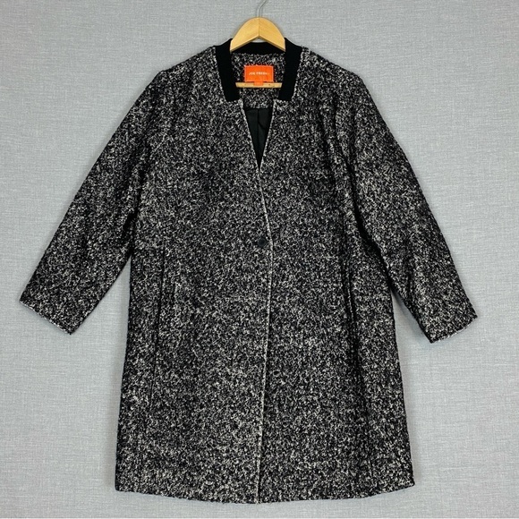 Joe Fresh Jacket Wool Blend Sz 1X Raw Edges Single Button V-Neck - Picture 1 of 9